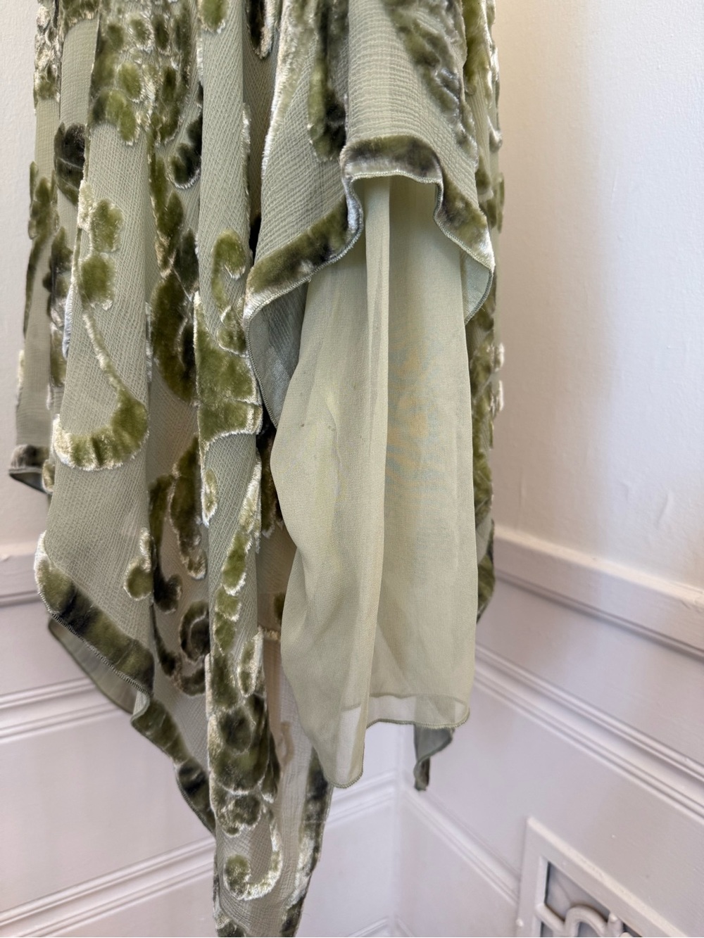 Vintage Marian Clayden Silk Velvet Devoré Artwear Top S / M poetic minimalism - Picture 5 of 8